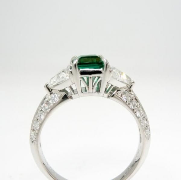 コロンビア産エメラルド ダイヤモンドリング EM 0.71ct F-1 D