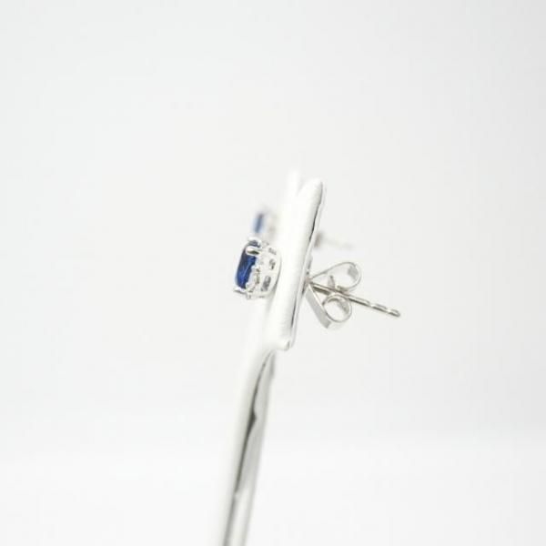 サファイア ダイヤモンドピアス SA 1.34ct D 0.88ct K18WG