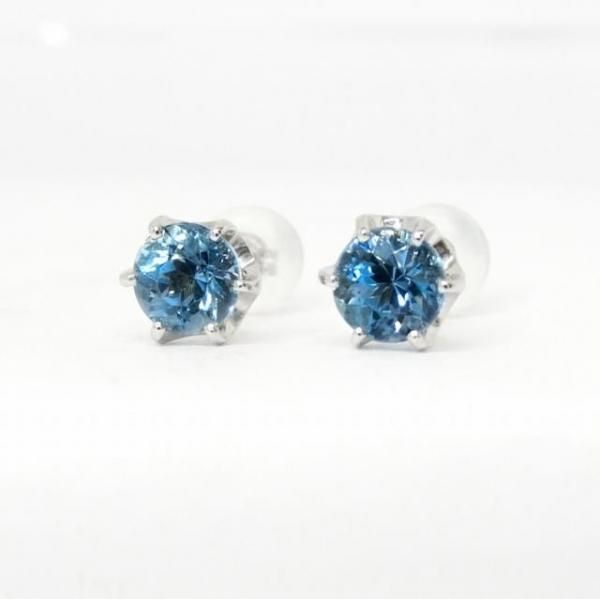Gabriel様 サンタマリアアクアマリンピアス AQ 0.494ct 0.497ct Pt900 GGSJ