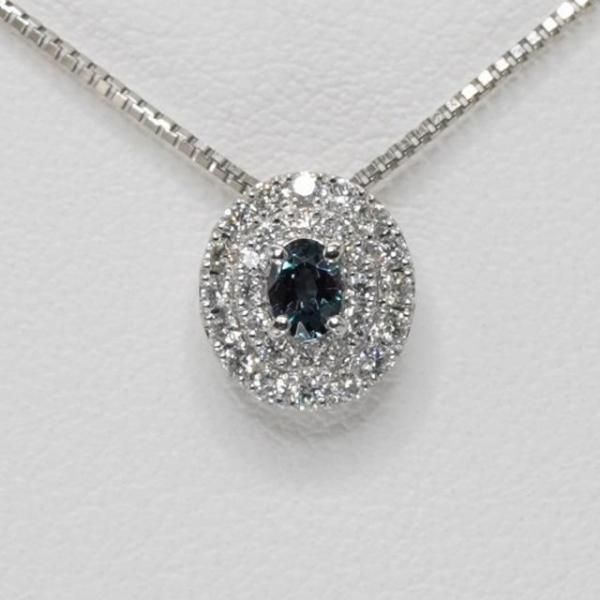 本日最終特価‼️ PT✧︎天然アレキサンドライト0.20ct デザインペンダント アレキサンドライト ダイヤモンドネックレス AX 0.13ct D 0.17ct