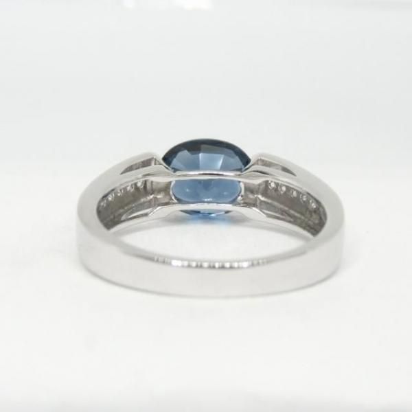 ブルースピネル ダイヤモンドリング SP 2.05ct D 0.07ct Pt950