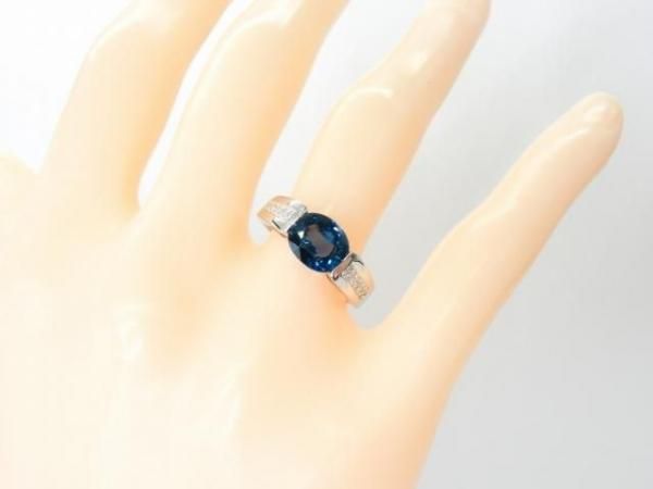 ブルースピネル ダイヤモンドリング SP 2.05ct D 0.07ct Pt950