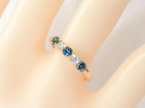 ■K18YG アクアマリンリング A:0.92ct D:0.12ct■指輪■ □K18YG アクアマリンリング A:0.92ct D:0.12ct□指輪□