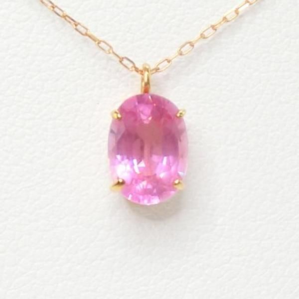 ミルキーピンクスピネルネックレス SP 1.37ct 40cm K18YG 日独
