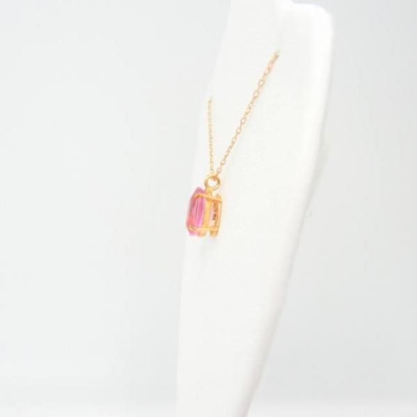K18ゴールド ネックレス ピンクスピネル　美品　箱付き ネックレス 希少石 アヤナ スピネル ダイヤモンド 0.04ct
