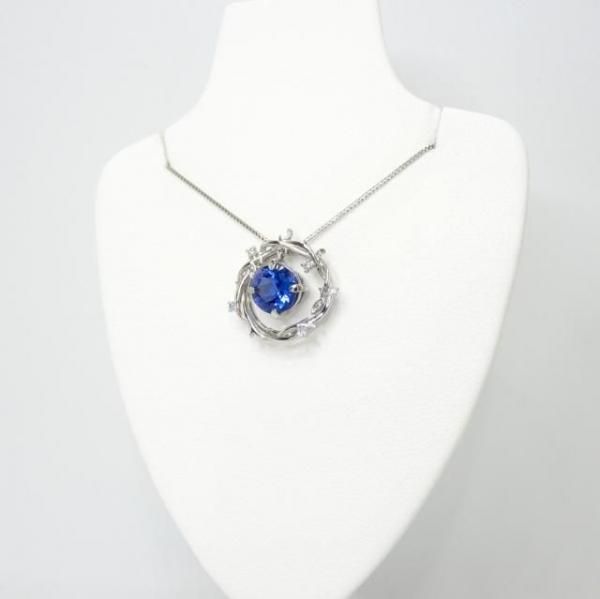 タンザナイト ローレルモチーフダイヤモンドネックレス TA 1.17