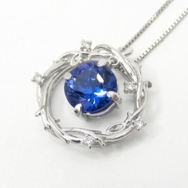 󥶥ʥ եɥͥå쥹 TA 1.17ct D 0.04ct 45cm Pt950 и̽