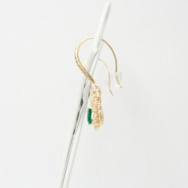 エメラルド ペアシェイプダイヤモンド ジプシーピアス EM 0.21ct 0.22