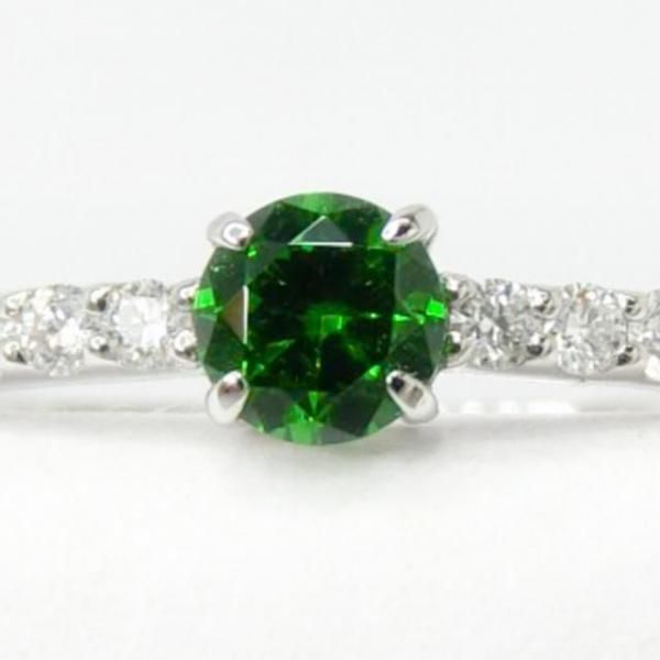 デマントイドガーネット ダイヤモンドリング DTG 0.207ct D 0.12ct