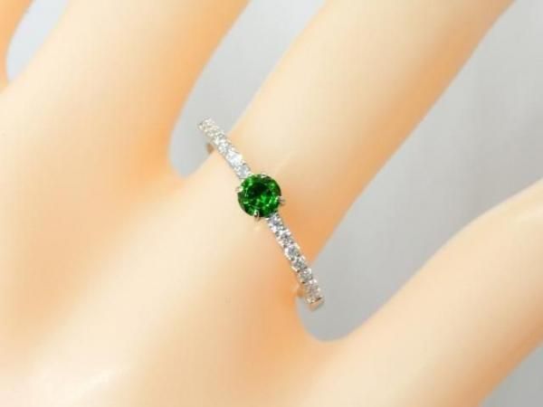 デマントイドガーネット ダイヤモンドリング DTG 0.207ct D 0.12