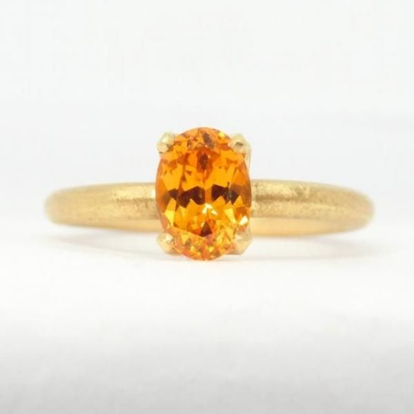 スペサルティンガーネットリング GA 1.17ct K18YG GGSJ鑑別書付