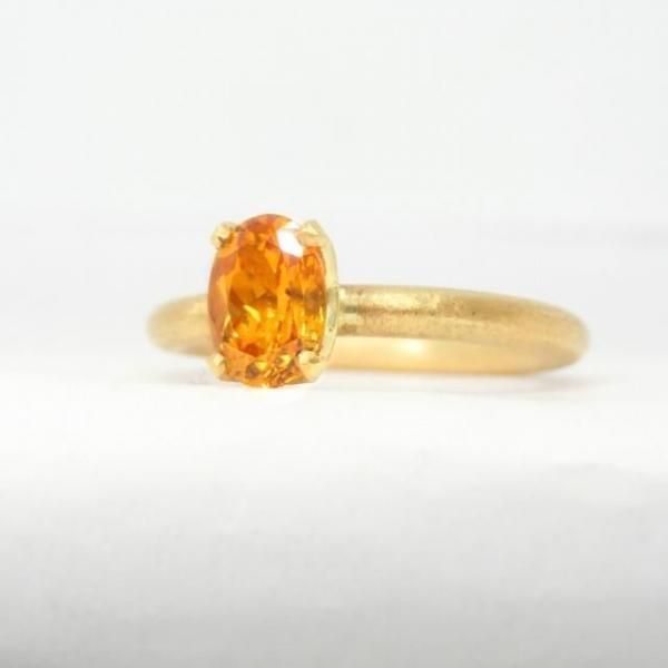 専用JG222★高級GGガーネット0.52ct ダイヤ K18WG ヘッド鑑付 18K WG ダイヤ入 