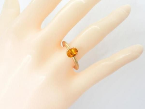 スペサルティンガーネットリング GA 1.17ct K18YG GGSJ鑑別書付