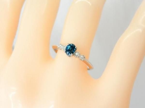 Pt900 ブルー&クリアダイヤモンド0.50ctのリング pt900 スターサファイア 1.03ct ダイヤ 0.50ct リング
