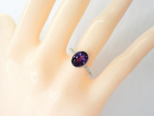 m様 アメシスト リング 15号 アメジストデザインリング 15号 指輪 アメジストの指輪の