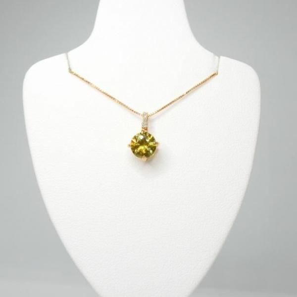 スフェーン ダイヤモンドネックレス SP 1.21ct D 0.03ct 45cm