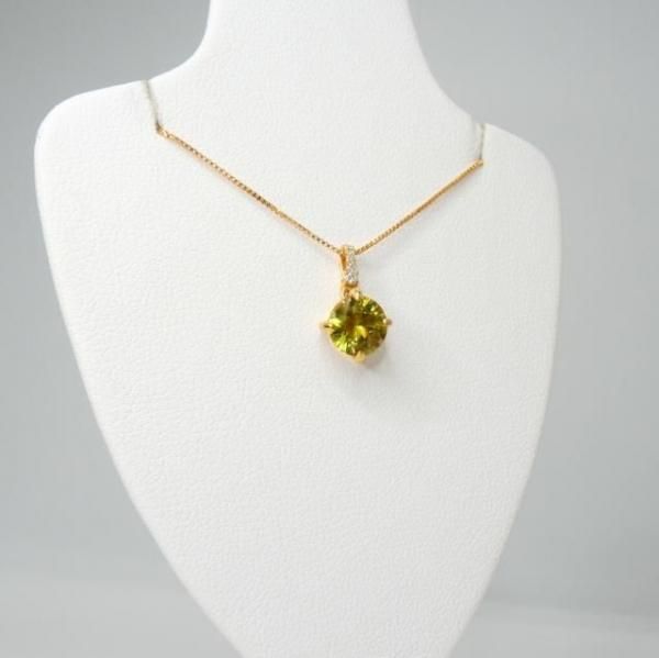 スフェーン ダイヤモンドネックレス SP 1.21ct D 0.03ct 45cm