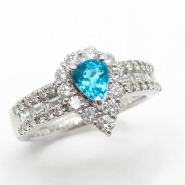 ブラジル産パライバトルマリン ダイヤモンドリング PA 0.352ct D