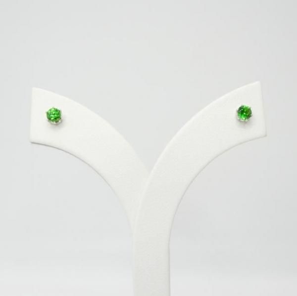 専用JF309★高級 デマントイドガーネット0.26ct D pt ピアス 鑑付 k18pt-demantoidogarnet-