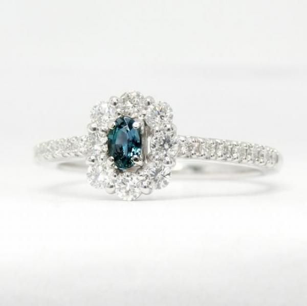 アレキサンドライト ダイヤモンドリング AX 0.12ct D 0.33ct Pt950 日