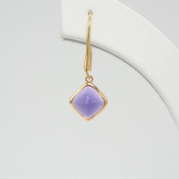 アメジスト リーフカービングピアス 楽天市場】アメジスト ピアス K18YG 18金 18k 4mm イエロー