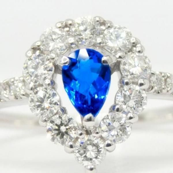 専用JG79★高級 アウイナイト0.133ct ダイヤ リング 鑑付 ペアシェイプアウイナイト ダイヤモンドリング HA 0.145ct D