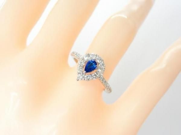 専用JG79★高級 アウイナイト0.133ct ダイヤ リング 鑑付 ペアシェイプアウイナイト ダイヤモンドリング HA 0.145ct D