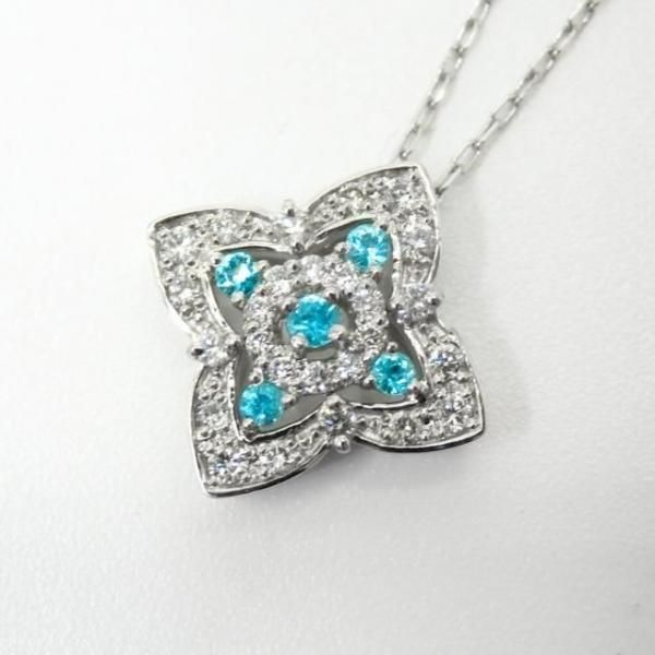 JQ377★高級 パライバトルマリン0.13ct ダイヤ pt ヘッド 鑑付 JQ377☆高級 パライバトルマリン0.13ct ダイヤ pt ヘッド 鑑付