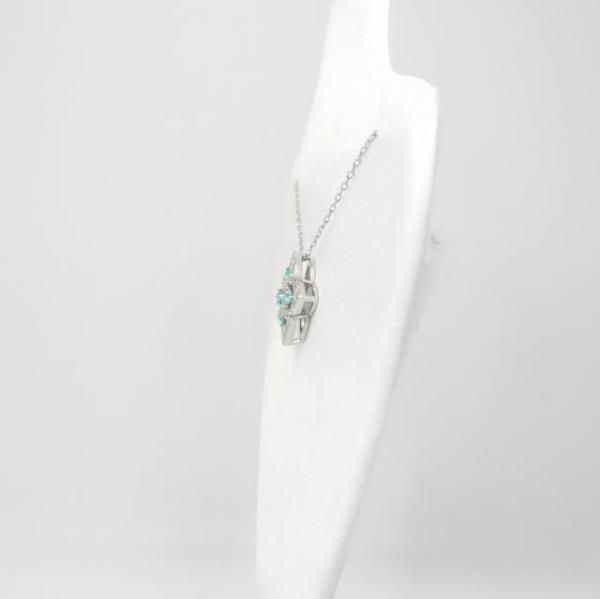 パライバトルマリン ダイヤモンドネックレス PA 0.06ct D 0.13ct