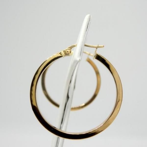 美品☆K18YGフープピアス フープピアス K18YG
