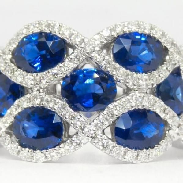 サファイア ダイヤモンド　リング サファイアxダイヤモンド プラチナリング S: 1.95 ct D: 1.08ct