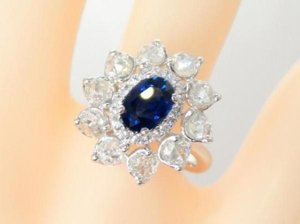 18kサファイアダイヤモンドリング 18金 サファイア ダイヤモンド リング / K18 Sapphire diamond