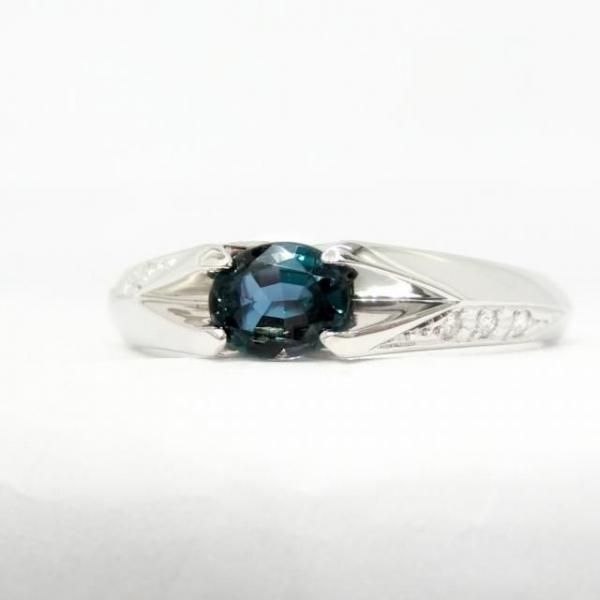 ブラジル産アレキサンドライト ダイヤモンドリング AX 0.41ct D 0.03ct