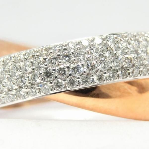 【新品】K18WG 2ct パヴェダイヤモンドリング パヴェダイヤモンド 2連リング D 0.60ct K18WG/PG BOUTIQUE LINE