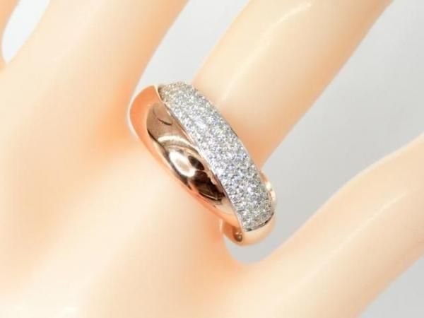 パヴェダイヤモンド 2連リング D 0.60ct K18WG/PG BOUTIQUE LINE