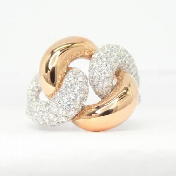 リンクモチーフ パヴェダイヤモンドリング D 2.30ct K18WG/PG