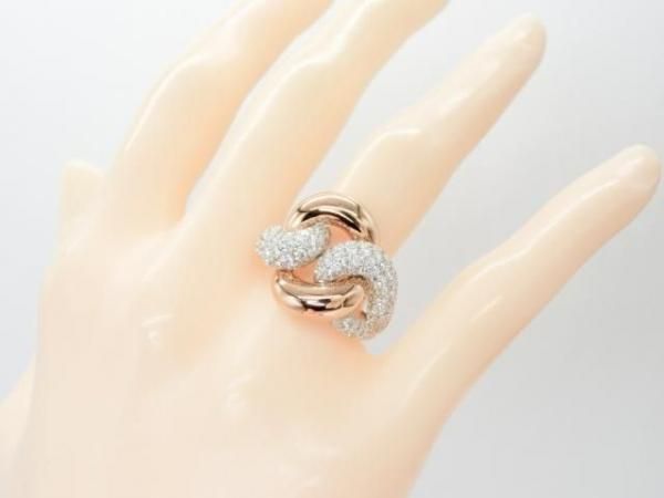 リンクモチーフ パヴェダイヤモンドリング D 2.30ct K18WG/PG