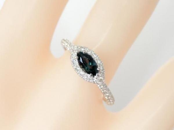 ブラジル産マーキスカットアレキサンドライト ダイヤモンド