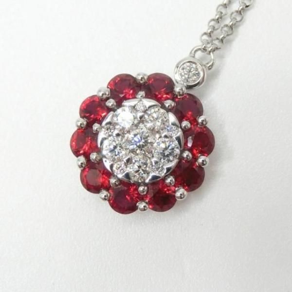 ピジョンブラッドカラールビー ダイヤモンドネックレス R 0.85ct