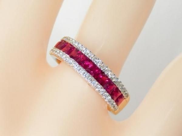 『専用です』天然ルビー ブリオレットカットダイヤモンド計1.48ct K18PG 専用です』天然ルビー ブリオレットカットダイヤモンド計1.48ct K18PG