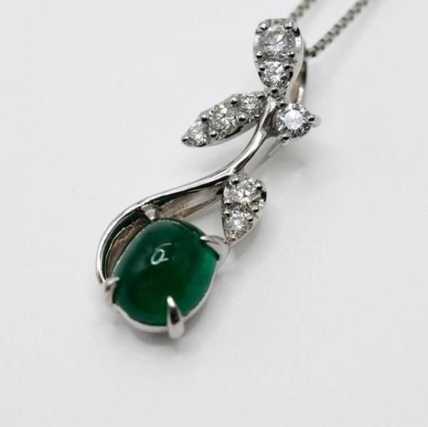 <img class='new_mark_img1' src='https://img.shop-pro.jp/img/new/icons11.gif' style='border:none;display:inline;margin:0px;padding:0px;width:auto;' />ܥ󥨥 ɥͥå쥹 EM 1.34ct D 0.26ct 45cm Pt900 и̽