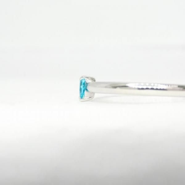パライバトルマリン ダイヤモンドリング PA 0.07ct Pt900 日独宝石研究
