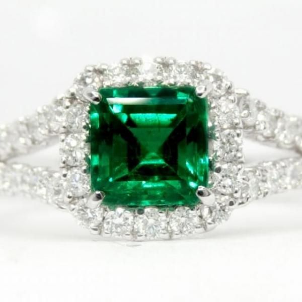 コロンビア産エメラルド ダイヤモンドリング EM 0.52ct F-1 D 0.35ct