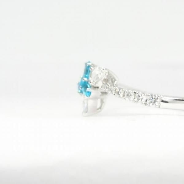 ブラジル産パライバトルマリン ローズカットダイヤモンドリング PA