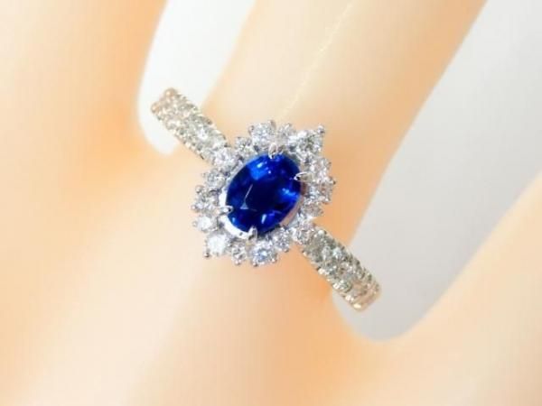 アウイナイト ダイヤモンドリング HA 0.34ct D 0.38ct Pt900 日独宝石