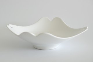 竜山窯 白磁鉢 / White porcelain bowl