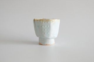 ҡѤݡA/ Porcelain Tatara(slab building) sake cup A