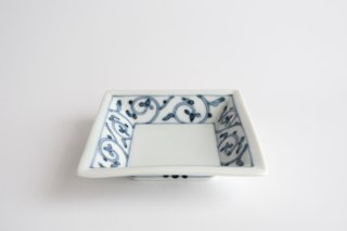 ҡƦ / Blue and white porcelain mini square plate 