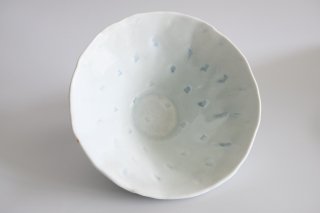 山口博子　たたら深鉢 A / Porcelain Tatara(slab building) bowl A