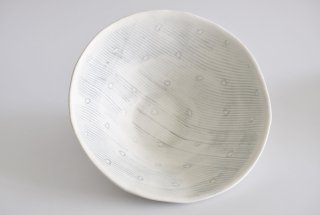 山口博子　たたら深鉢 C / Porcelain Tatara(slab building) bowl C